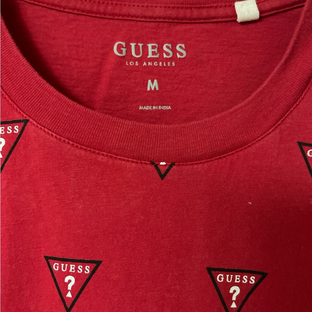 Guess Red Logo Tee